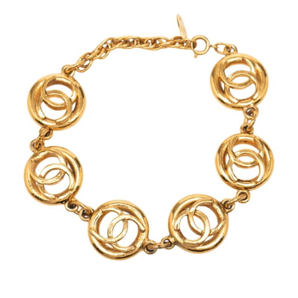 CHANEL Gold Logo Charm Bracelet - Picture 2 of 5